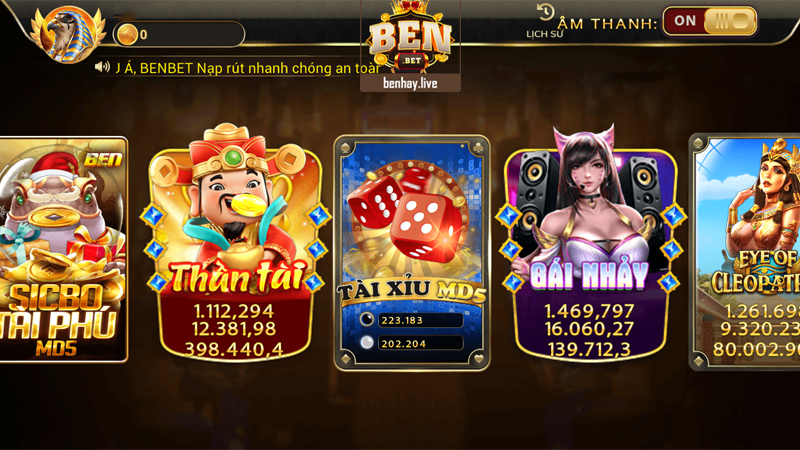 Giao diện cổng game BENBET hướng tới sự đơn giản